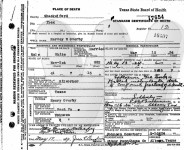 Death certificate for Harvey W Overby