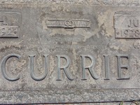 Detail of Doug and Juanita Currie&#039;s grave marker