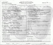 Ollie Lora Virginia Overby&#039;s death certificate