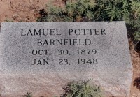 Lamuel Potter Barnfield&#039;s grave marker