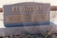 Raymond and Walter Davis&#039; tombstone