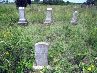 Grinstead and Overby tombstones in Denson cemetery