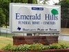 Emerald Hills Cemetery sign